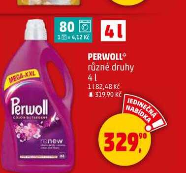 PERWOLL různé druhy, 4 l 
