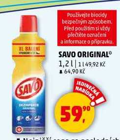 SAVO ORIGINAL, 1,2 l