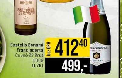 Castello Bonomi Franciacorta Cuvee 22 Brut DOCG 0.75l