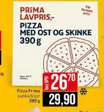 Pizza Prima Sunka & syr 390 g