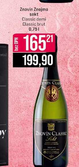 Znovín Znojmo sekt Classic demi Classic brut 0.75l