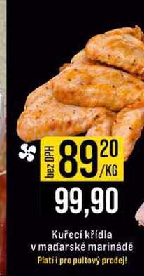 Kuřecí křídla v maďarské marinade 1kg