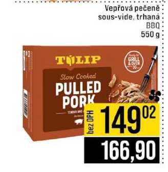 Vepřová pečeně sous-vide, trhaná BBQ 550 g