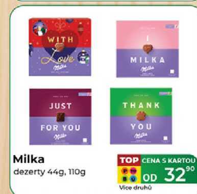 Milka dezerty 44g, 110g 