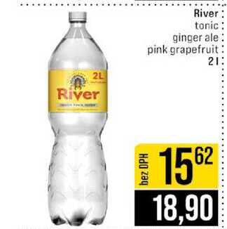 River tonic ginger ale pink grapefruit 2l