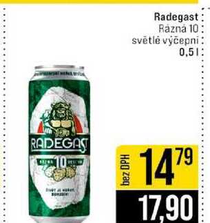 Radegast Razná 10 světlé výčepní 0,5l
