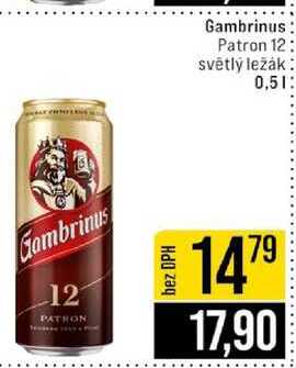 Gambrinus Patron 12 světlý ležák 0,5l