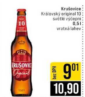 Krušovice Královský original 10 světlé výčepni 0,5l