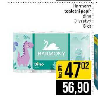 Harmony toaletní papír dino 3-vrstvý 8ks