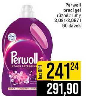 Perwoll prací gel různé druhy 3,08l-3,087l 60 dávek 