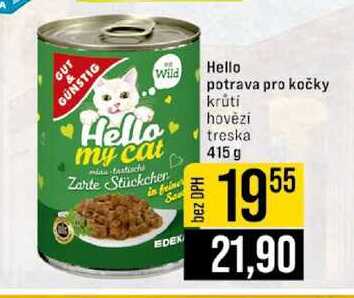 Hello potrava pro kočky krůtí hovězí treska 415 g