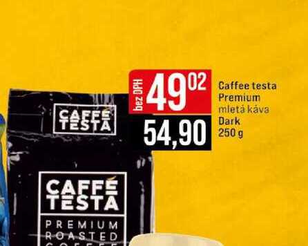 Caffee testa Premium mletá káva Dark 250 g 