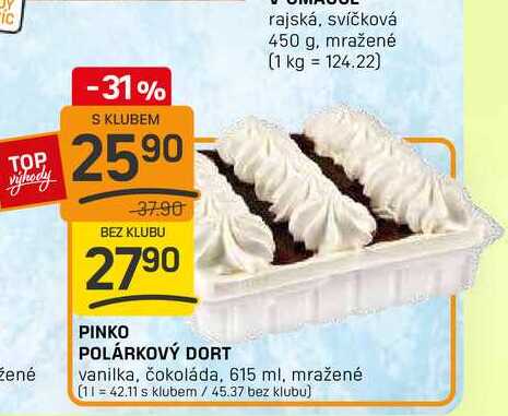 PINKO POLÁRKOVÝ DORT vanilka, čokoláda, 615 ml