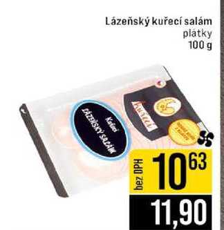 Lázeňský kuřecí salám plátky 100 g 