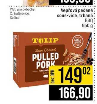 Vepřová pečeně sous-vide, trhanȧ BBQ 550 g  