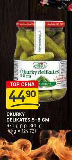 OKURKY DELIKATES 5-8 CM 670 g p.p. 360 g 