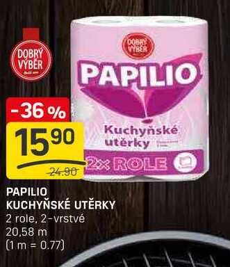 PAPILIO KUCHYŇSKÉ UTĚRKY 2 role, 2-vrstvé 20,58 m