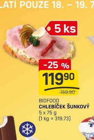 CHLEBÍČEK ŠUNKOVÝ 5 x 75 g