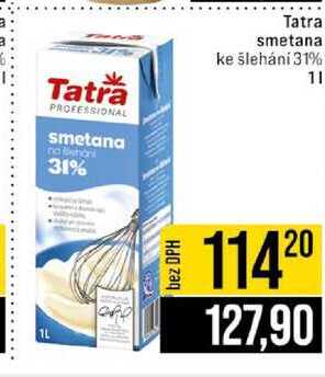 Tatra smetana ke šlehání 31% 1l