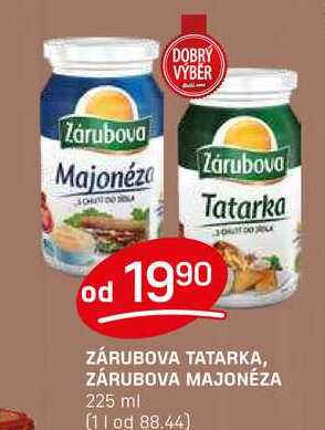 ZÁRUBOVA TATARKA, ZÁRUBOVA MAJONÉZA 225 ml 