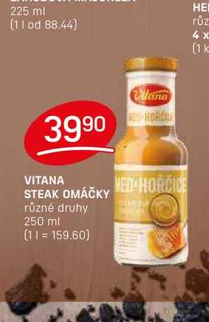 VITANA STEAK OMÁČKY různé druhy 250 ml 