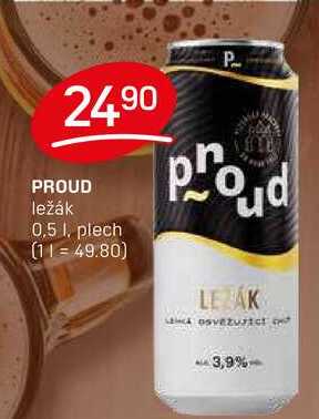 PROUD ležák 0,5 l, plech 