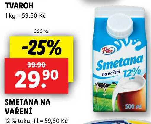 SMETANA NA VAŘENÍ, 500 ml