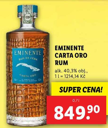 EMINENTE CARTA ORO RUM, 0,7 l