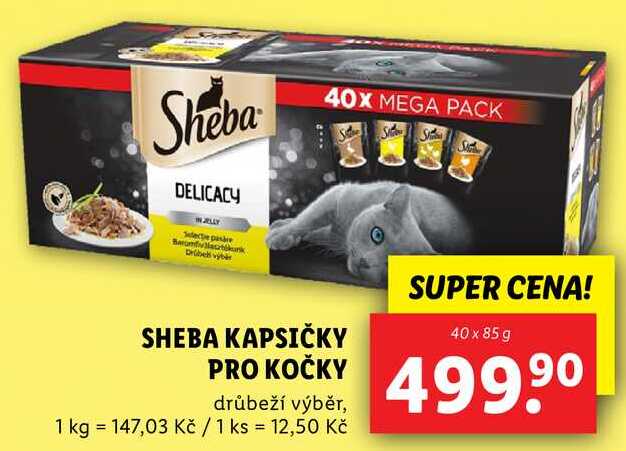 SHEBA KAPSIČKY PRO KOČKY, 40x 85 g
