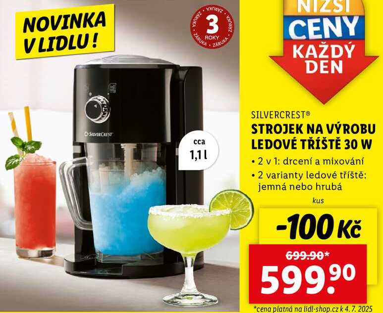 STROJEK NA VÝROBU LEDOVÉ TŘÍŠTĚ 30 W 