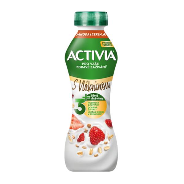 Activia Nápoj Jahoda/cereálie