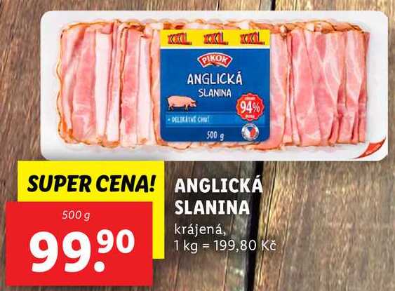 ANGLICKÁ SLANINA, 500 g