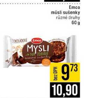 Emco müsli sušenky různé druhy 60 g