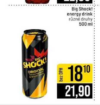 Big Shock! energy drink různé druhy 500 ml