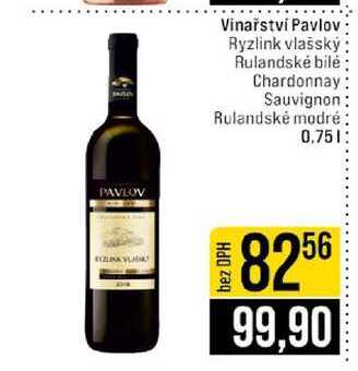 Vinařství Pavlov Ryzlink vlašský Rulandské bílé Chardonnay Sauvignon Rulandské modré 0,75l