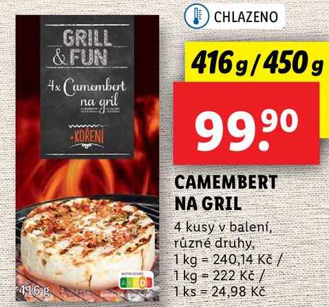 CAMEMBERT NA GRIL, 416 g/450 g