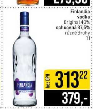 Finlandia vodka Original 40% ochucená 37,5% různé druhy 1l