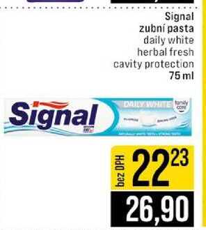 Signal zubní pasta daily white herbal fresh cavity protection 75 ml 