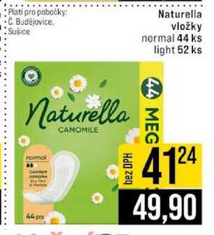 Naturella vložky normal 44 ks light 52 ks 