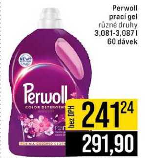 Perwoll prací gel různé druhy 3,08l-3,087l 60 dávek 