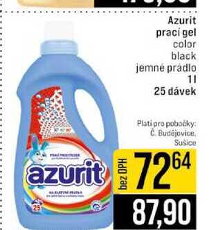 Azurit praci gel color black jemné prádlo 1l 25 dávek 