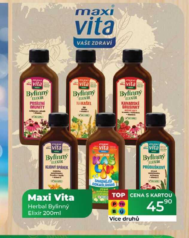 Maxi Vita Herbal Bylinný Elixir 200ml 