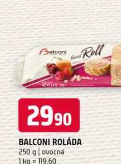 Balconi Roll ovocná 250g