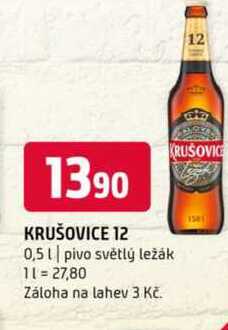 Krušovice 12 0,5l pivo světlý ležák 