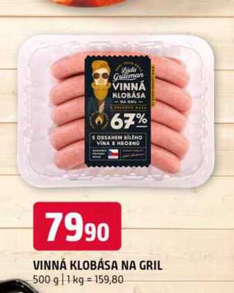 Vinná klobása 500g