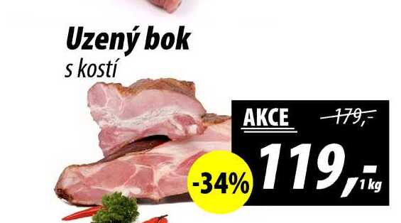 Uzený bok s kostí, 1 kg