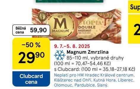Magnum Zmrzlina, 85-110 ml, vybrané druhy 