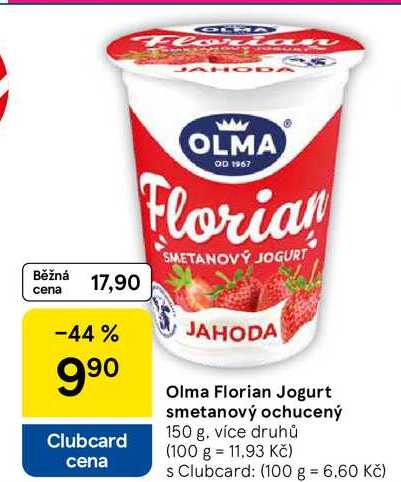 Olma Florian Jogurt smetanový ochucený, 150 g