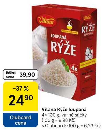 Vitana Rýže loupaná, 4x 100 g. varné sáčky  