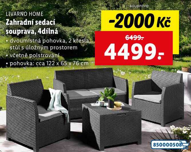 Zahradní sedací souprava, 4dílná 